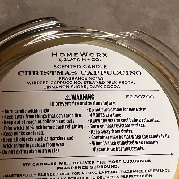 Homeworx Christmas Cappuccino Scented Candle - Picture 7 of 16